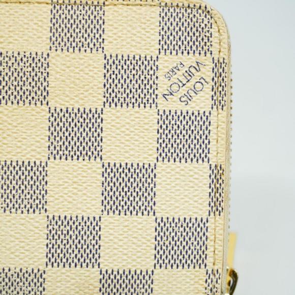 Louis Vuitton Long Wallet Damier Azur Zippy N60019 White Men's Women's - Picture 14 of 15